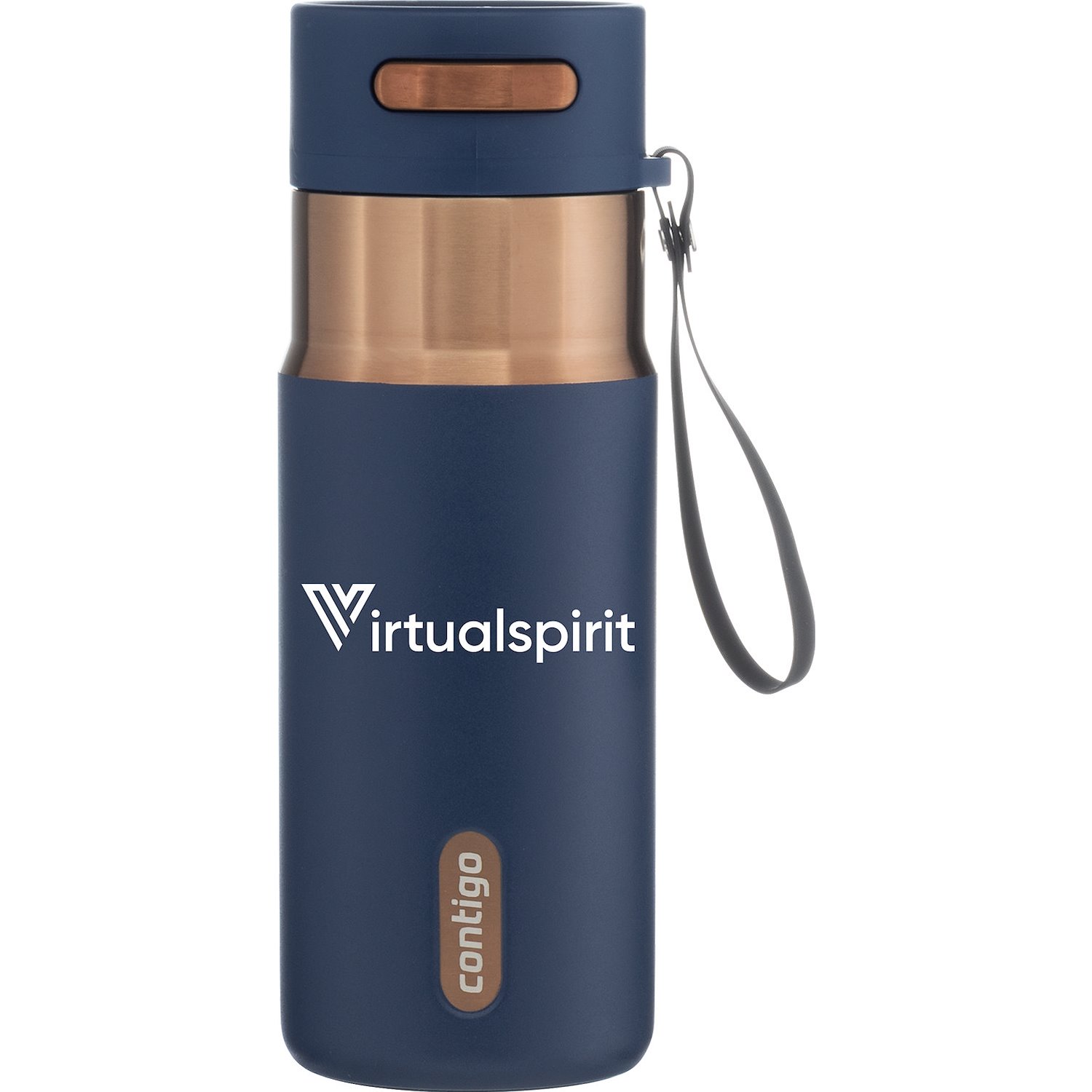 Custom branded Contigo® AutoSeal 16 oz - 16 oz stainless steel bottle with AutoSeal® push-button lid