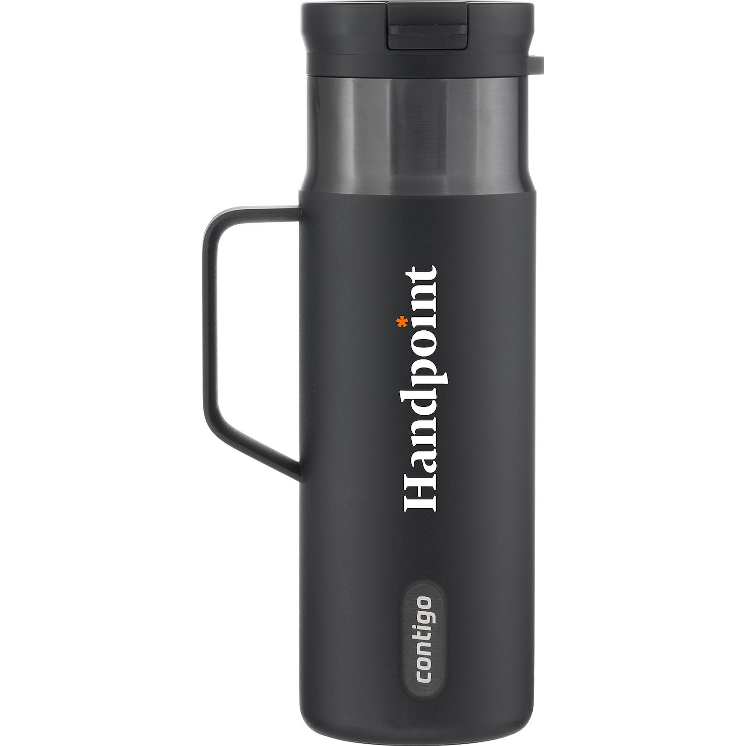 Custom branded Contigo® SnapSeal Handle 20 oz in Licorice Gunmetal