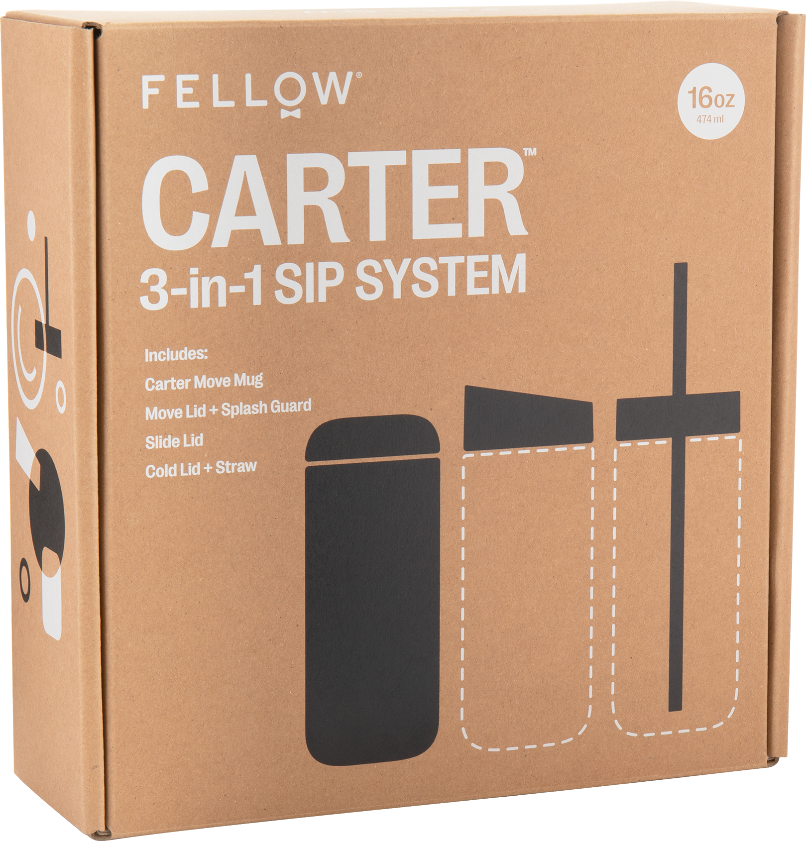 16 oz fellow carter 3-in-1 sip system