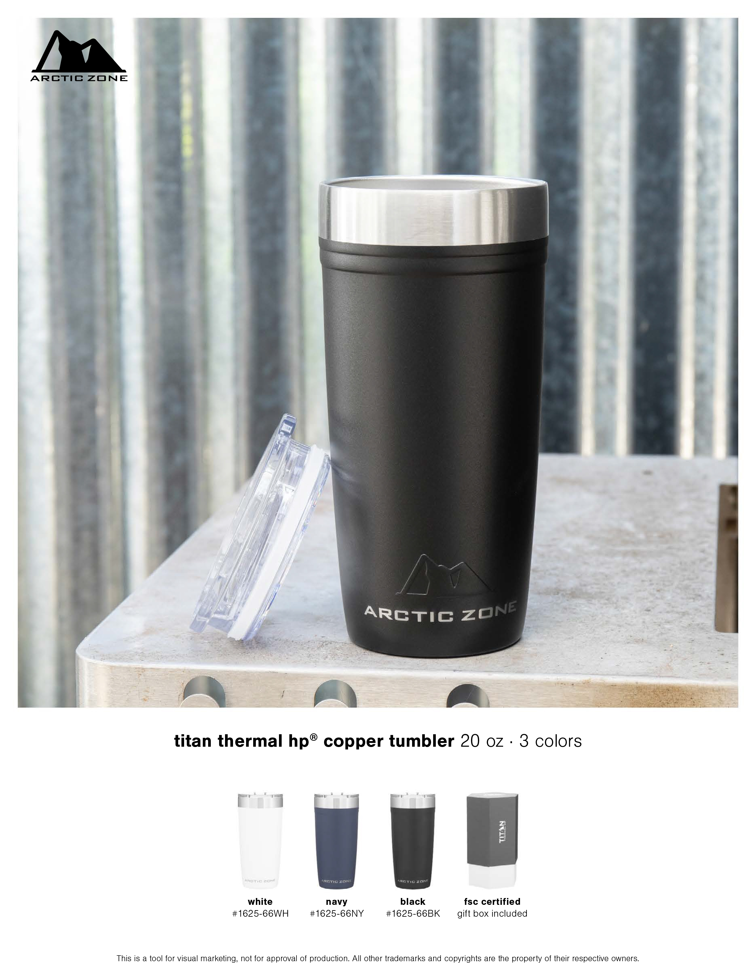 Sample - Promotional Arctic Zone Titan Thermal HP Copper Tumbler 20 oz